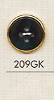 209GK シンプル シャツ用 4つ穴 プラスチックボタン 大阪プラスチック工業(DAIYA BUTTON)