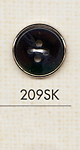209SK シンプル シャツ用 4つ穴 プラスチックボタン 大阪プラスチック工業(DAIYA BUTTON)