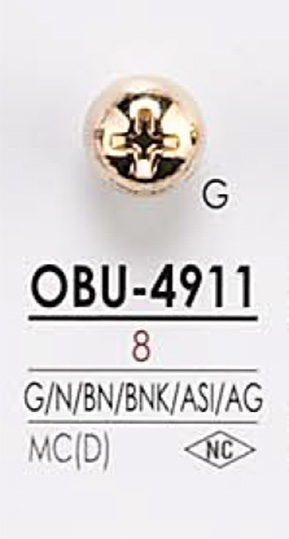 OBU4911 ネジモチーフ メタルボタン アイリス