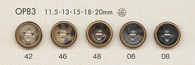 OP83 高級感 4つ穴 シャツ用 ボタン 大阪プラスチック工業(DAIYA BUTTON)