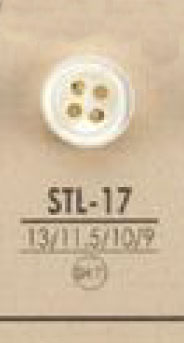 STL17 天然素材 厚型 4つ穴 貝 シェル ボタン アイリス