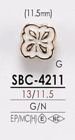 SBC4211 染色用 メタルボタン アイリス