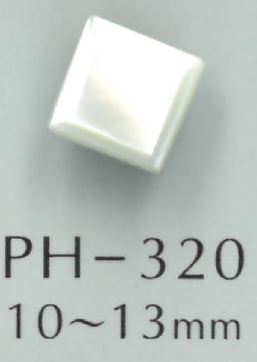 PH320 ダイヤ型金属足つき貝ボタン 阪本才治商店