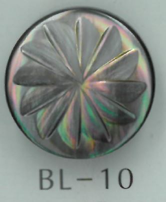 BL-10 花模様金属足つき貝ボタン 阪本才治商店