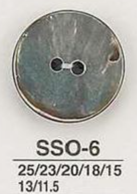 SSO6 天然素材 貝製 2つ穴 つや有りボタン アイリス