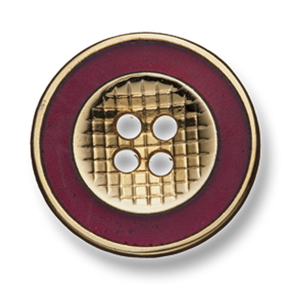 333 国産 スーツ・ジャケット用メタルボタン ゴールド/レッド ヤマモト(EXCY)