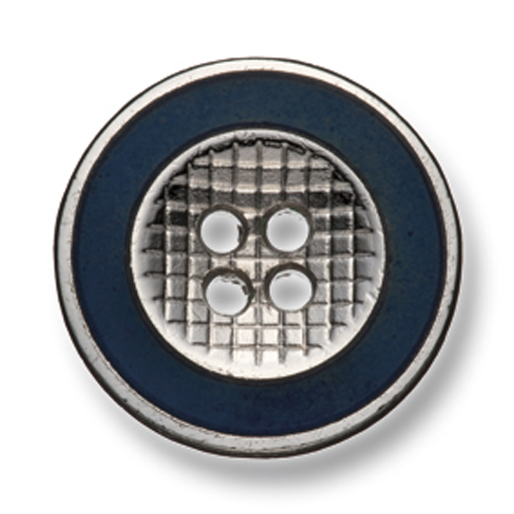330 国産 スーツ・ジャケット用メタルボタン シルバー/ネイビー ヤマモト(EXCY)