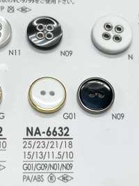 NA6632 染色用 2つ穴 カシメ ボタン アイリス サブ画像