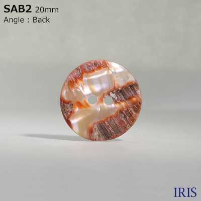SAB2 天然素材 貝製 2つ穴つや有りボタン アイリス サブ画像