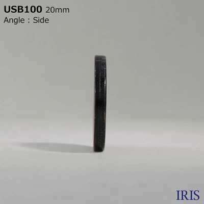 USB100 天然素材 染色 黒蝶貝製 表穴2つ穴 つや有りボタン アイリス サブ画像