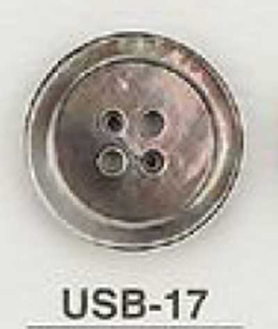 USB17 天然素材 染色 黒蝶貝製 表穴４つ穴 つや有りボタン アイリス サブ画像