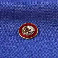 333 国産 スーツ・ジャケット用メタルボタン ゴールド/レッド ヤマモト(EXCY) サブ画像