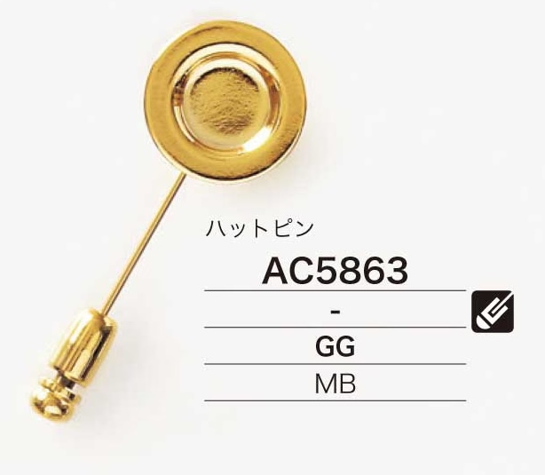 AC5863 真鍮製 ハットピン[雑貨その他] アイリス