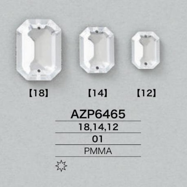 AZP6465 アクリル樹脂製 縫い付けパーツ[雑貨その他] アイリス