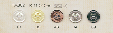 FM302 DAIYA BUTTONS 貝調ポリエステルボタン 大阪プラスチック工業(DAIYA BUTTON)