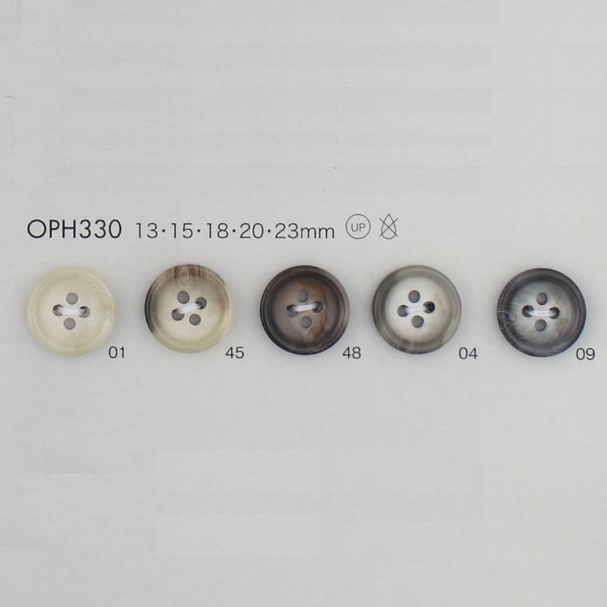 OPH330 ポリエステル樹脂製 4つ穴ボタン 大阪プラスチック工業(DAIYA BUTTON)