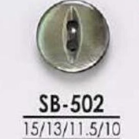 SB502 黒蝶貝製 表穴2つ穴ボタン アイリス