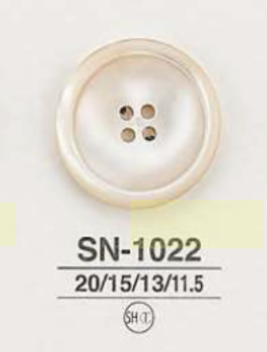 SN1022 高瀬貝製 表穴4つ穴ボタン