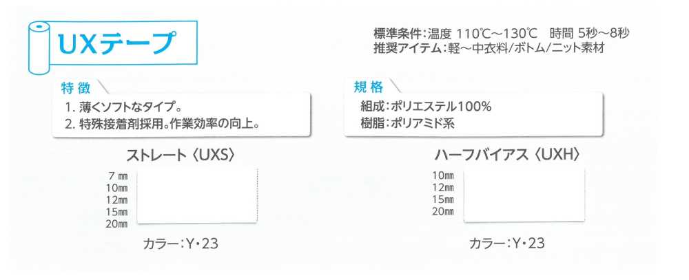 UXS UXストレートテープ[伸止テープ] 東海サーモ(Thermo)