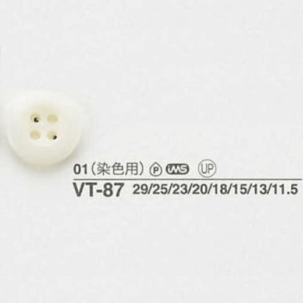 VT87 ポリエステル樹脂製 表穴4つ穴ボタン アイリス