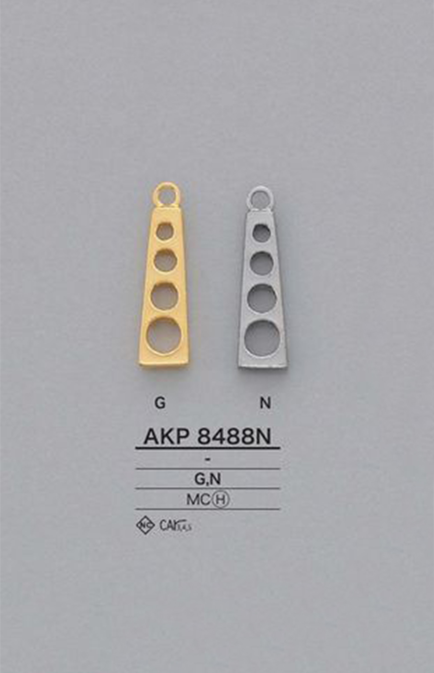 AKP8488N 丸穴 ファスナーポイント(引き手) アイリス