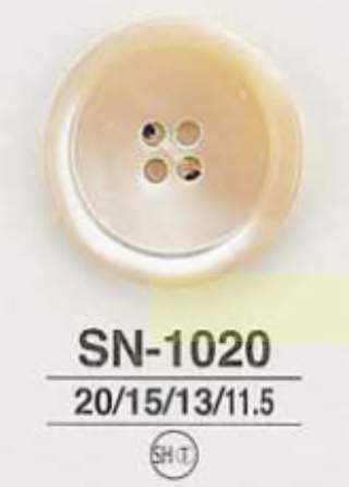 SN1020 高瀬貝製 表穴4つ穴ボタン