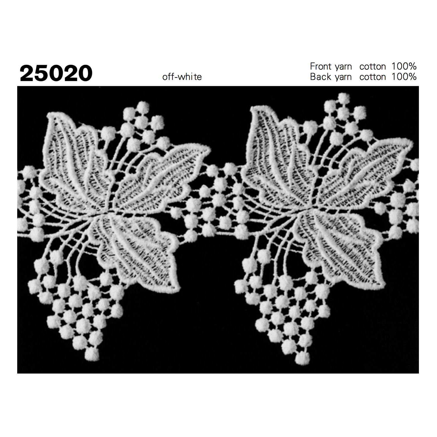 25020 ケミカルレース 細巾 協和レース