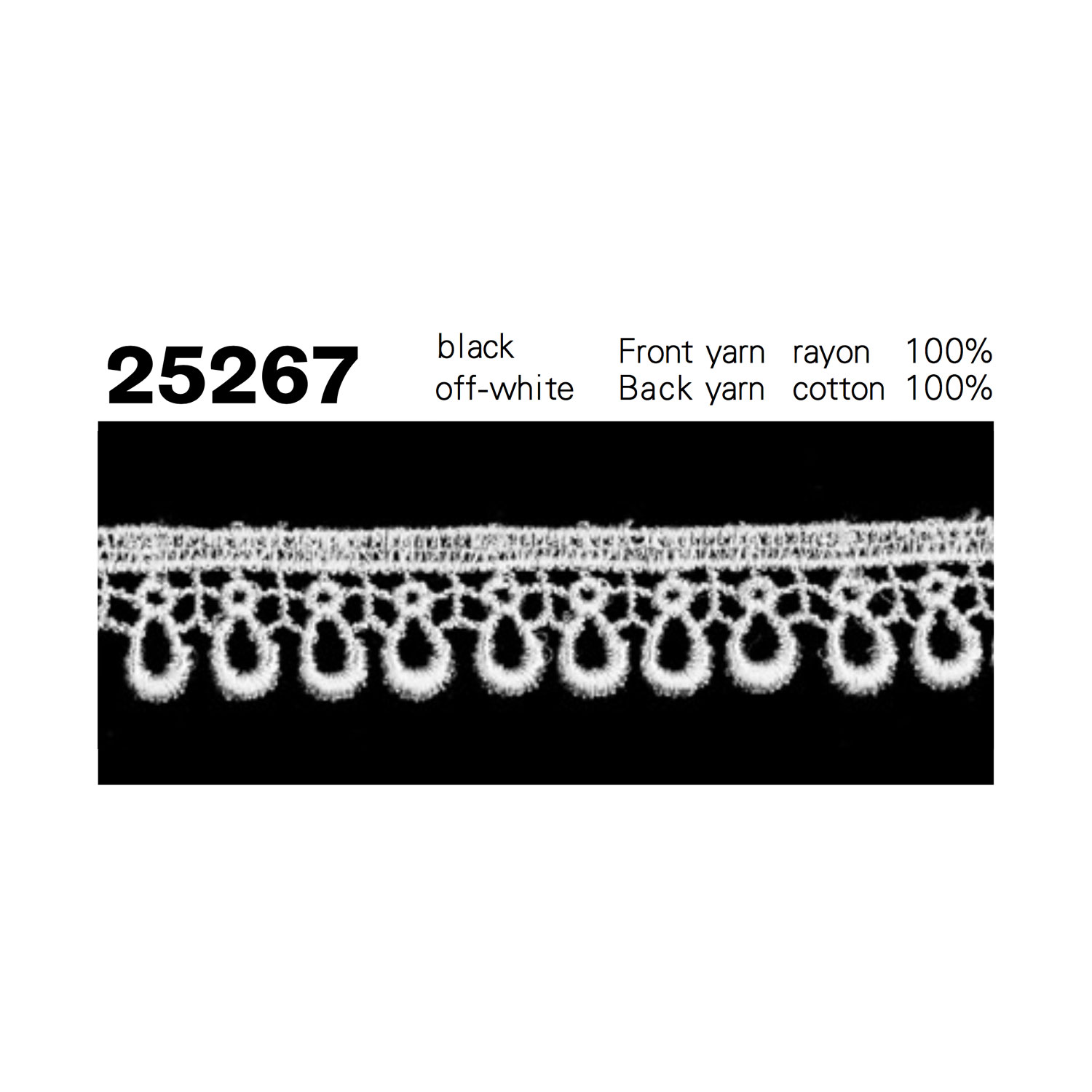 25267 細幅ケミカルレース 協和レース