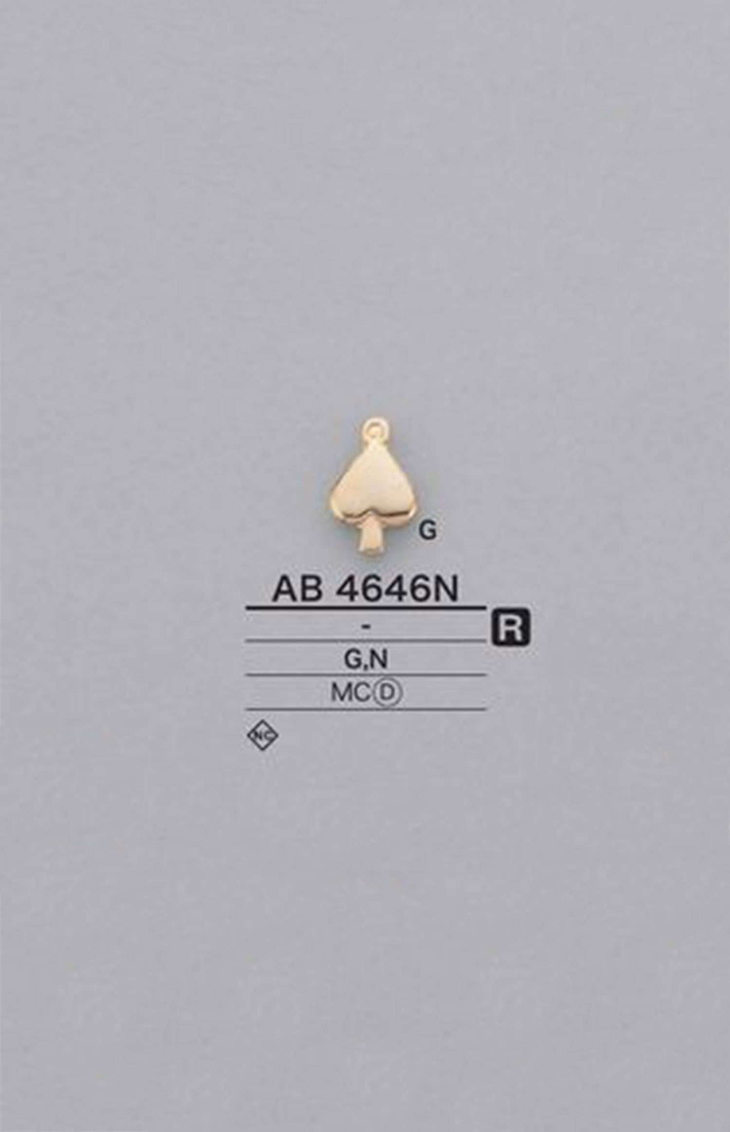 AB4646N スペード型 モチーフパーツ[雑貨その他] アイリス