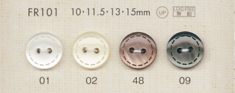 FR101 DAIYA BUTTONS 貝調ポリエステルボタン 大阪プラスチック工業(DAIYA BUTTON)