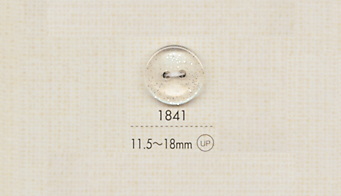 1841 DAIYA BUTTONS 二つ穴ポリエステルクリアラメボタン 大阪プラスチック工業(DAIYA BUTTON)