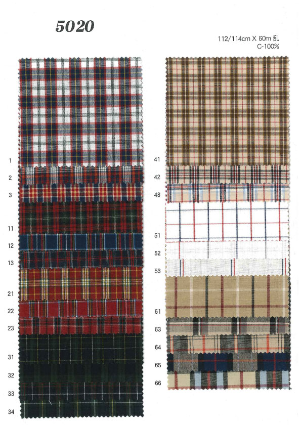 MU5020 ダンプチェック[生地] 植山織物