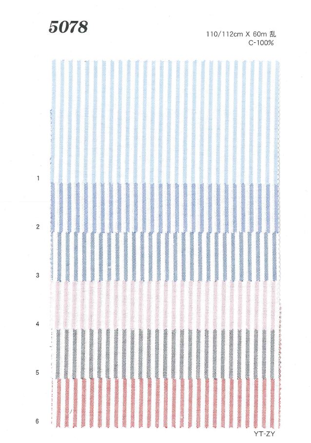 MU5078 オックスストライプ[生地] 植山織物