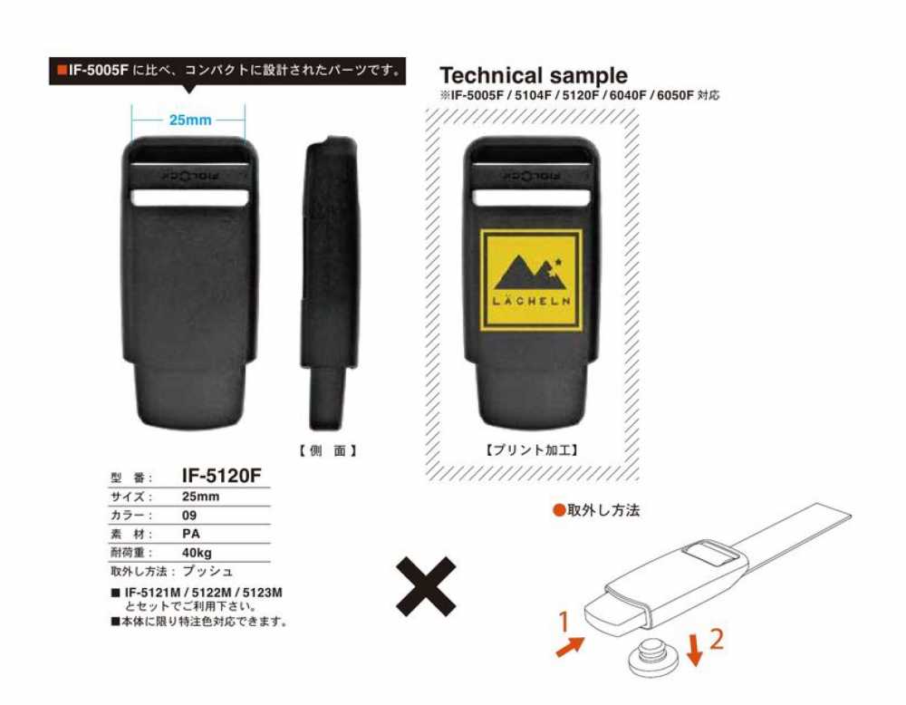 IF-5120F 25MM プッシュ スナップ FIDLOCK