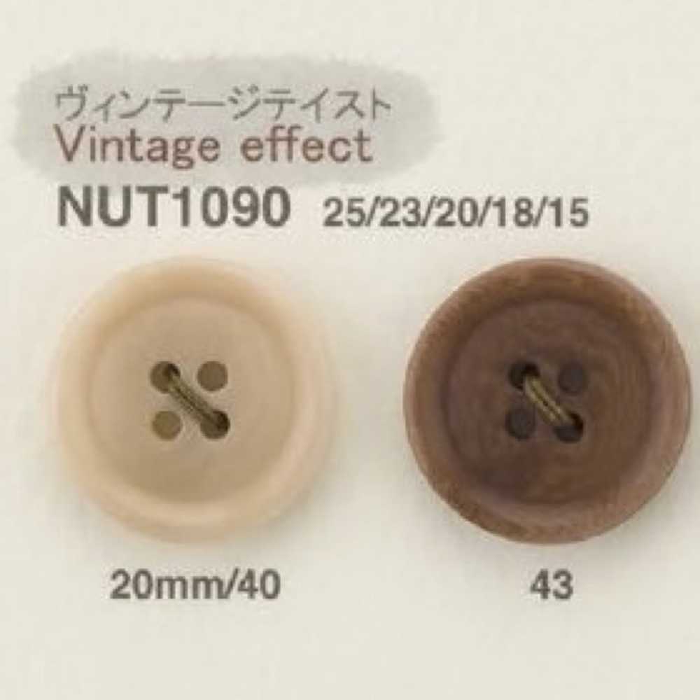 NUT1090 ナット製 表穴4つ穴ボタン アイリス