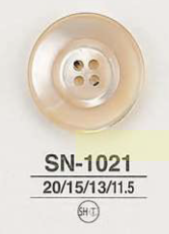 SN1021 高瀬貝製 表穴4つ穴ボタン アイリス