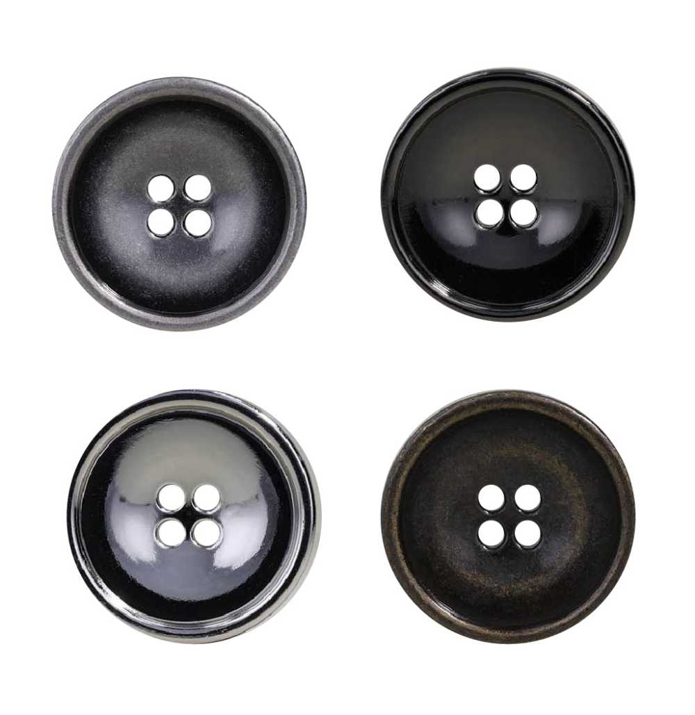 DM2199F ダイカスト製 4つ穴 ボタン アイリス