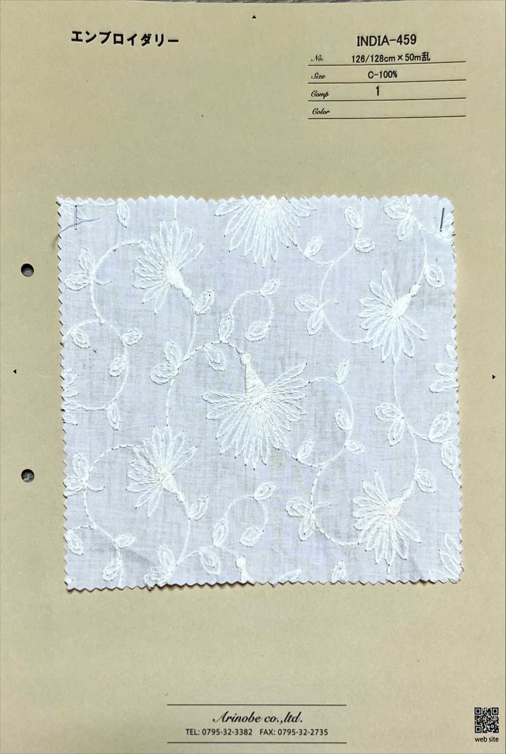 INDIA-459 エンブロイダリー[生地] 有延商店