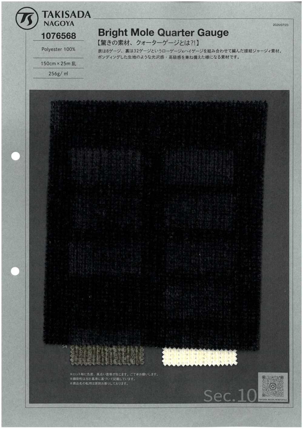 1076568 Bright Mole Quarter Gauge[生地] 瀧定名古屋