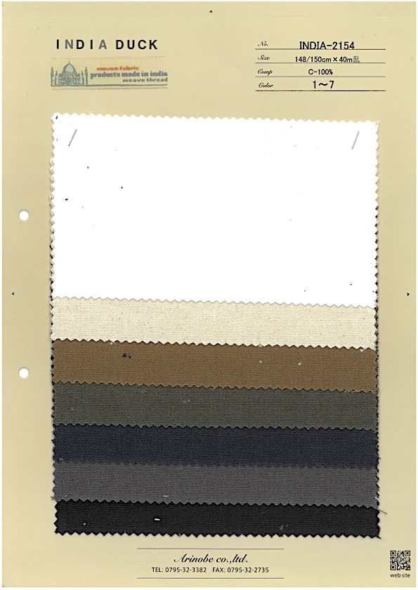 INDIA-2154 INDIA DUCK[生地] 有延商店