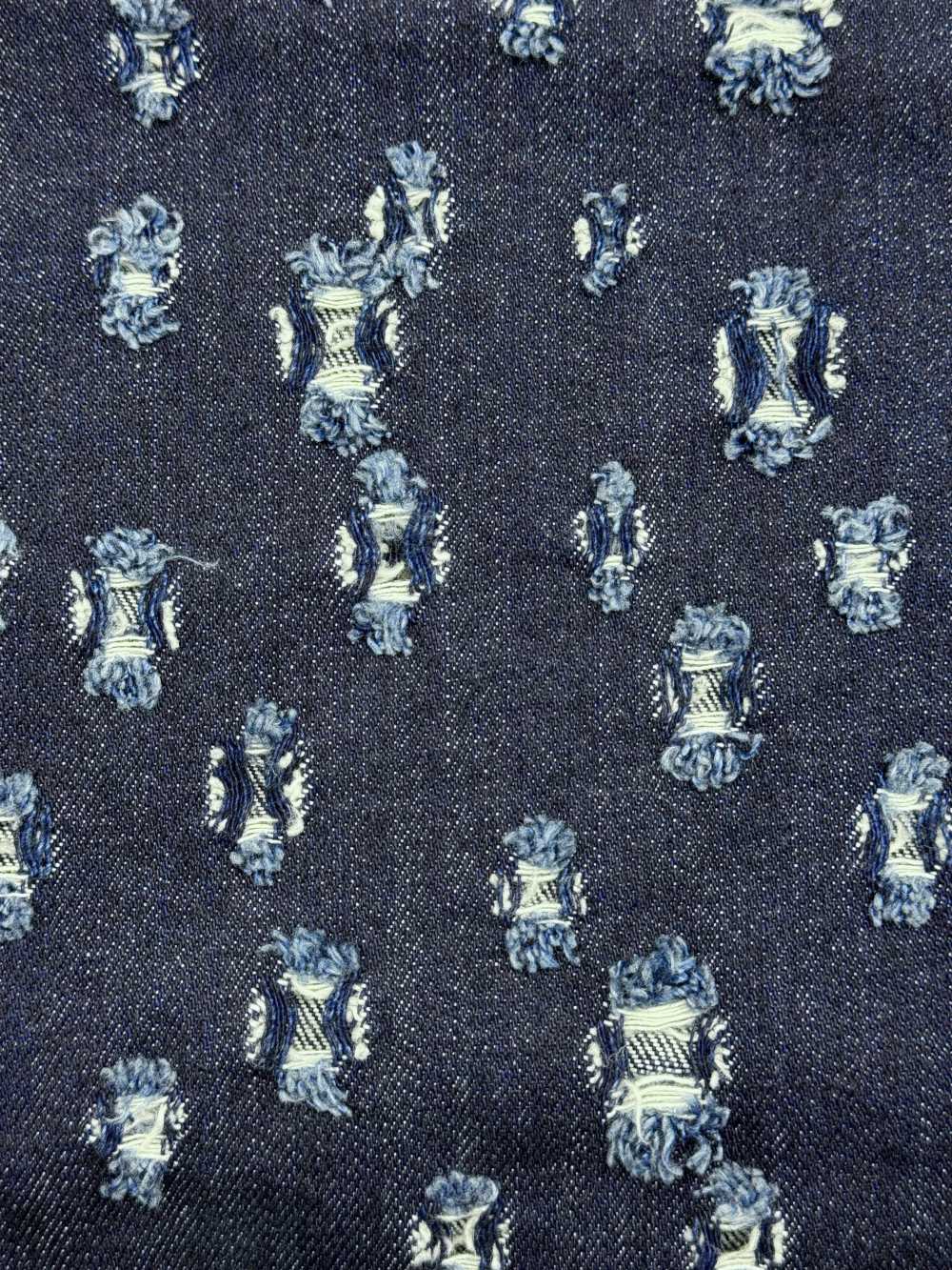 WALA-30ID ワラカット ランダムスクエア柄 デニム[生地] ダックテキスタイル