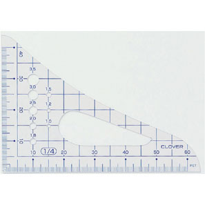 25015 方眼三角縮尺1/4[手芸用品] クロバー
