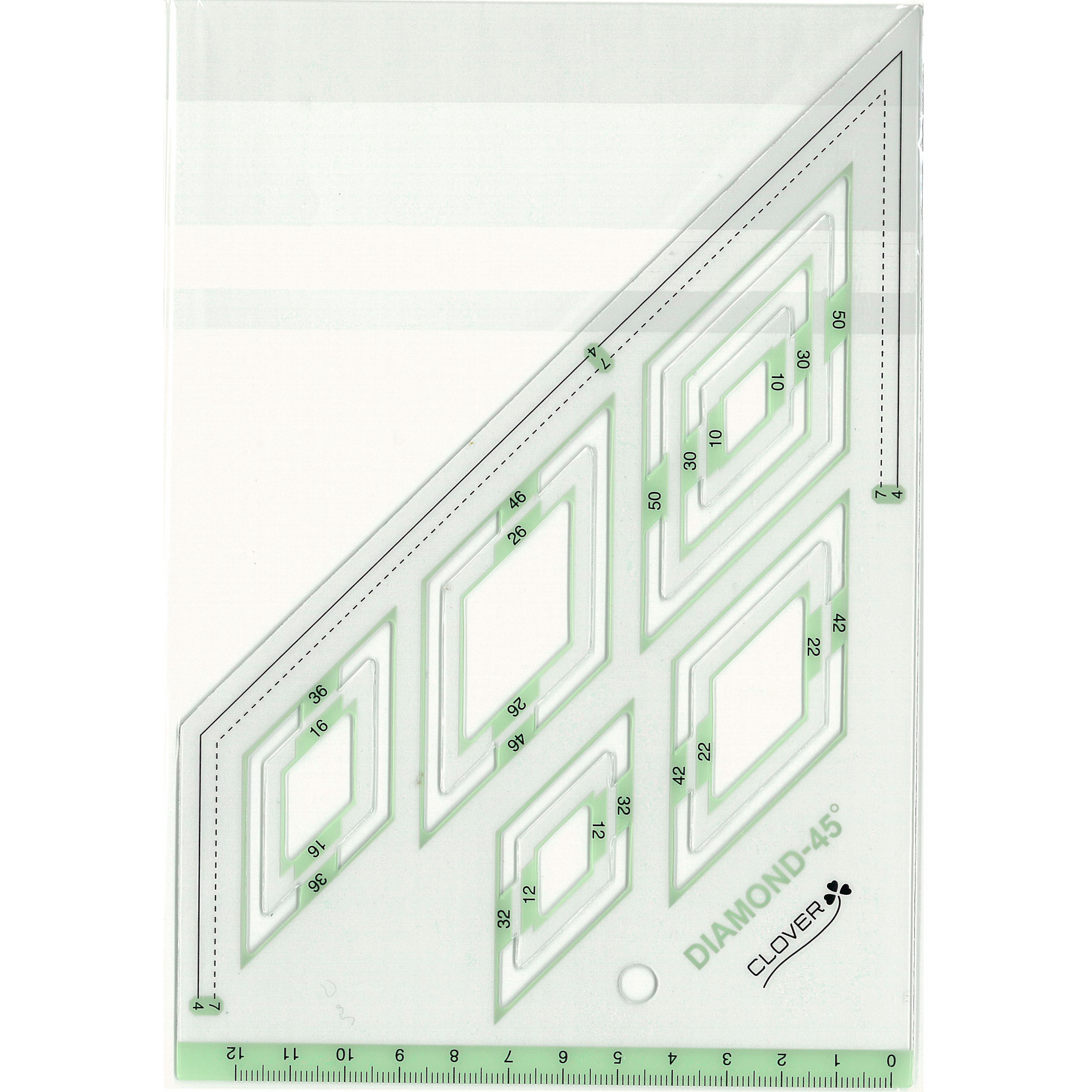 57997 ピーステンプレート＜ひし形４５°＞[手芸用品] クロバー