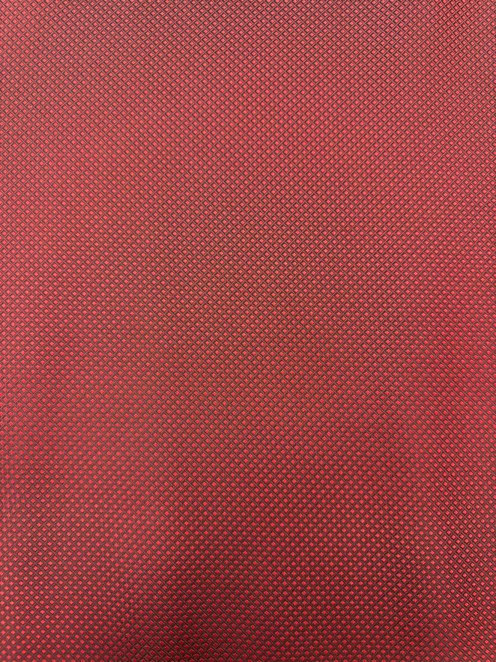 184E 【アウトレット】山梨富士吉田 シルク100% 斜め市松模様柄 エンジ[生地] ヤマモト(EXCY)