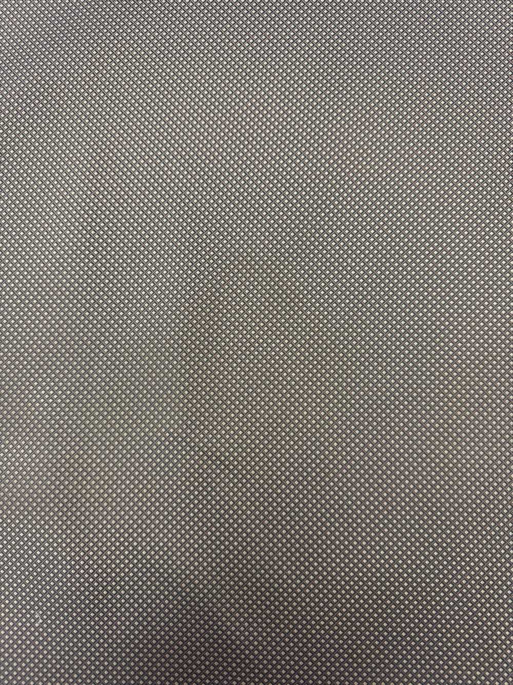 185BR 【アウトレット】山梨富士吉田 シルク100% 斜め市松模様柄 ブラウン[生地] ヤマモト(EXCY)