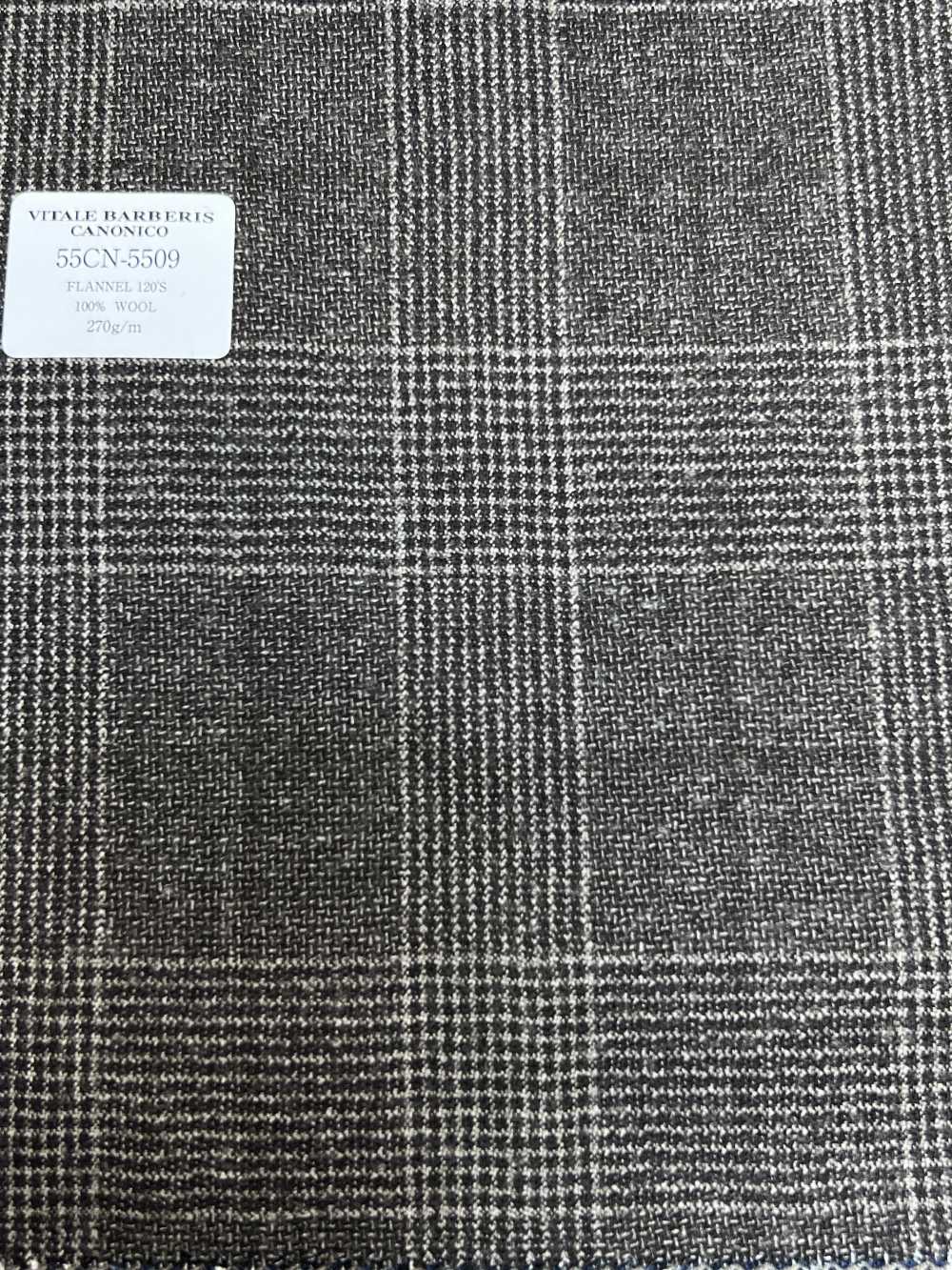 55CN5509 CANONICO(カノニコ) FLANNEL 120’S ブラウン グレンチェック[生地] CANONICO(カノニコ)
