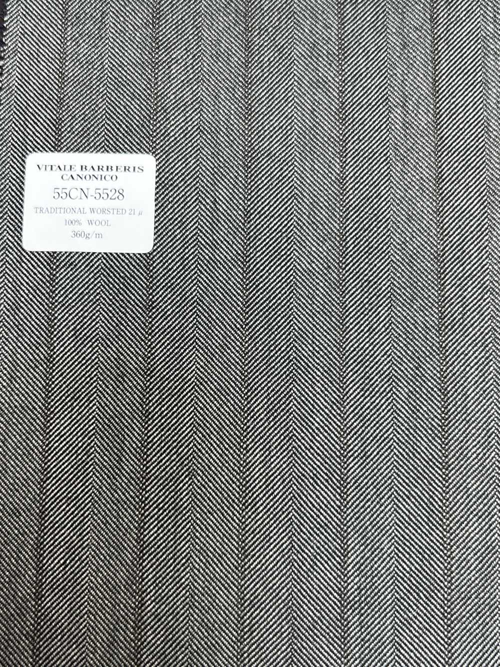 55CN5528 CANONICO(カノニコ) TRADITIONAL WORSTED 21μ グレー ストライプ[生地] CANONICO(カノニコ)
