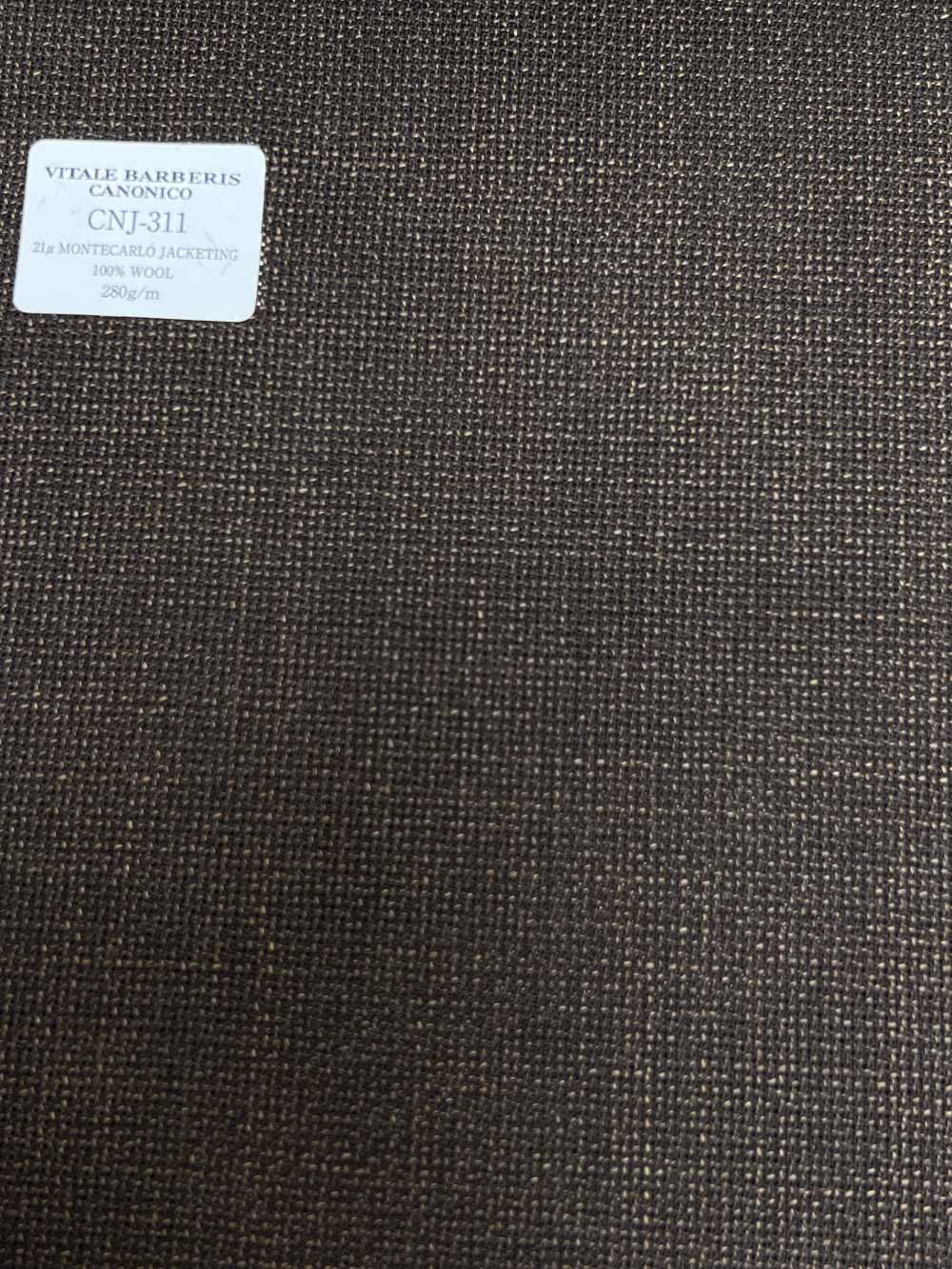 CNJ311 CANONICO(カノニコ) 定番 21μMONTECARLO JACKETING ホップサック ブラウン 無地[生地] CANONICO(カノニコ)