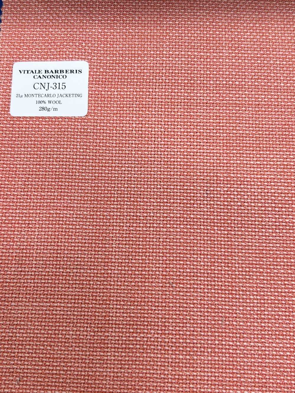 CNJ315 CANONICO(カノニコ) 定番 21μMONTECARLO JACKETING ホップサック オレンジ 無地[生地] CANONICO(カノニコ)