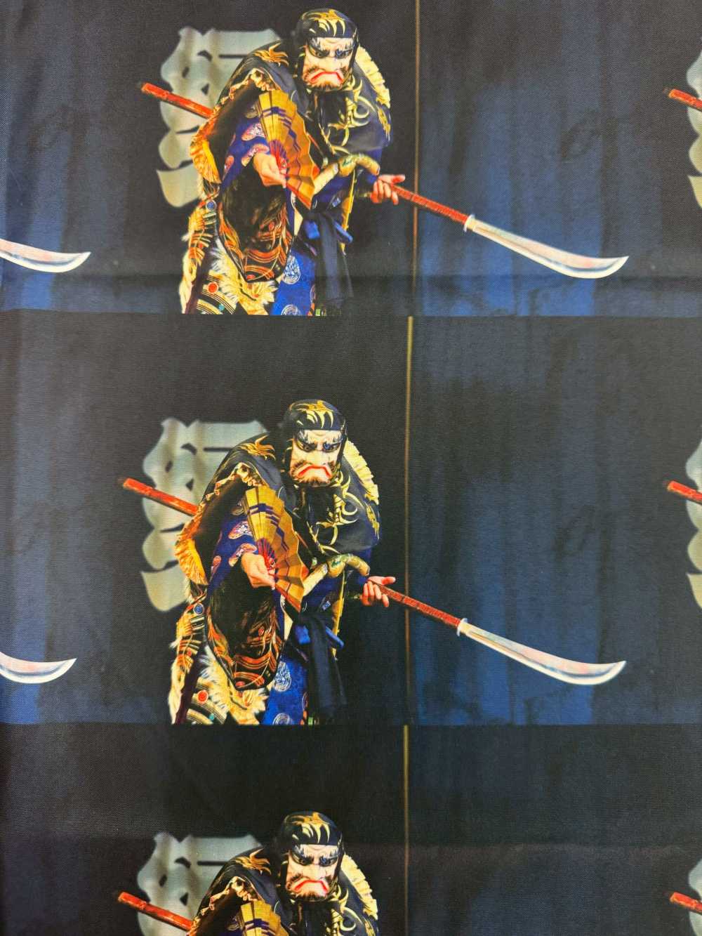 TPT1001 石見神楽 プリント裏地 リピート柄